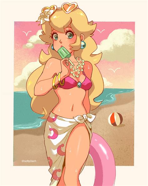 Princess Peach Swimsuit 🍑 By Softp3ach Rcartoonbelly