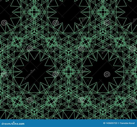 Abstract Arabic Seamless Pattern With Star Array Stock Illustration