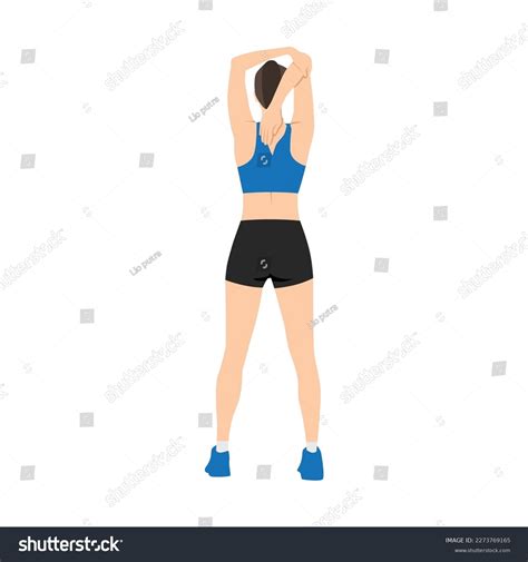 Man Doing Overhead Triceps Stretch Exercise Stock Vector Royalty Free 2273769165 Shutterstock