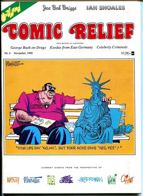 comic relief 6 1989 calvin and hobbes political cartoons toles doonesbury fn vf comic
