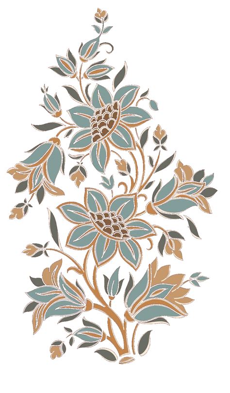 Floral Prints Art Motif Floral Textile Prints Floral Branch Islamic