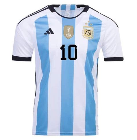 Men S Replica Adidas Messi Argentina Home Jersey 2022 3 Stars