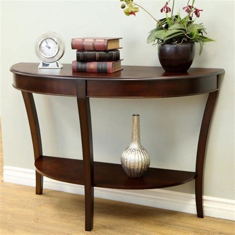 Half Moon Entryway Table With Drawers Half Moon Console Table Hand