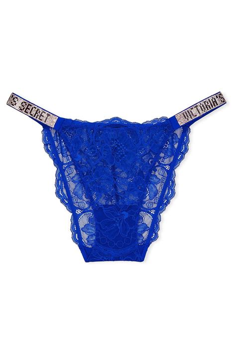 Buy Victorias Secret Blue Oar Lace Cheeky Shine Strap Knickers From The Next Uk Online Shop