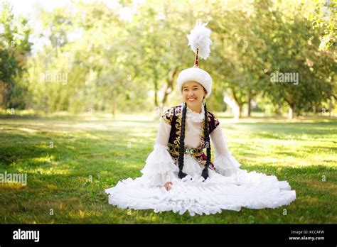 Beautiful Kazakh Woman In National Costume Stock Photo Alamy