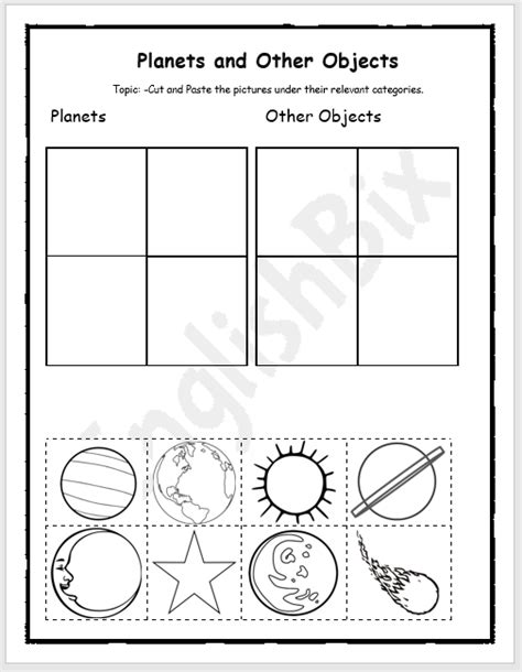 Solar System And Planets Picture Workbook For Kids Englishbix