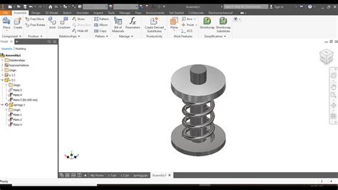 Spring Compression Animation Autodesk Inventor Youtube