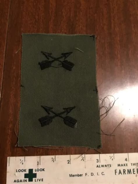 Vietnam Era Us Army Subdued Special Forces Officer Crossed Arrows