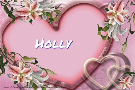 Holly Greetings Cards For Love