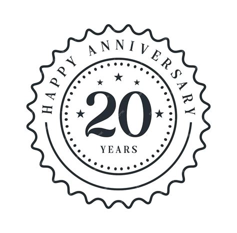 20 20º aniversario logo plantilla vectorial elemento de diseño para invitación de cumpleaños