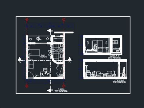 Diseño dormitorio en AutoCAD Descargar CAD gratis MB Bibliocad