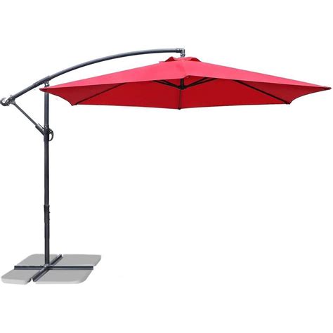 Tozey 10 Ft Patio Offset Cantilever Umbrella Outdoor Market Hanging