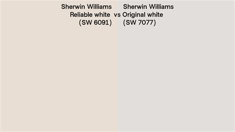 Sherwin Williams Reliable White Vs Original White Side By Side Comparison