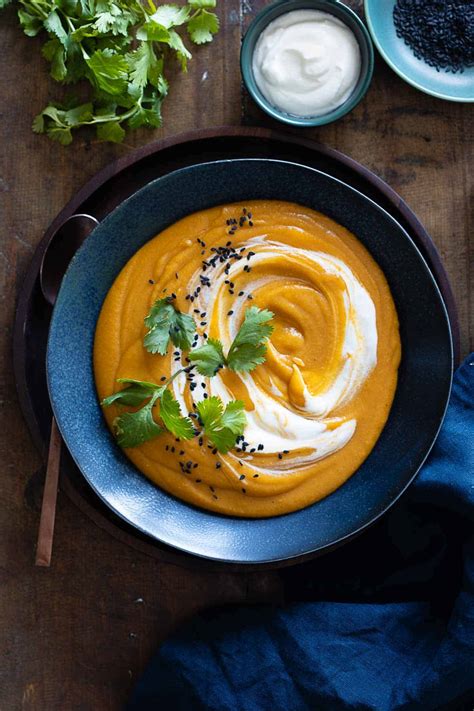 Red Lentil Sweet Potato Soup Green Healthy Cooking