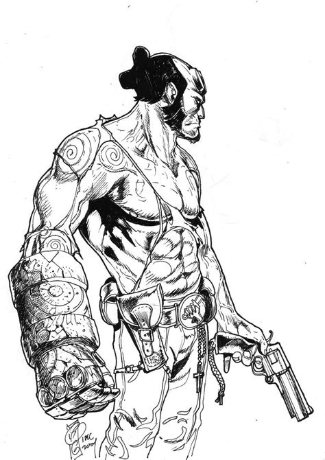 Hellboy Sketch Of The Day By Rocketraygun On Deviantart Hellboy Art
