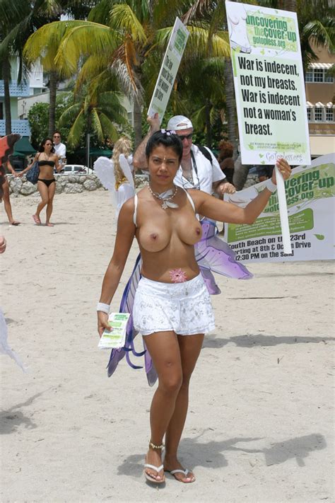 T 2 B F Topless Protesting