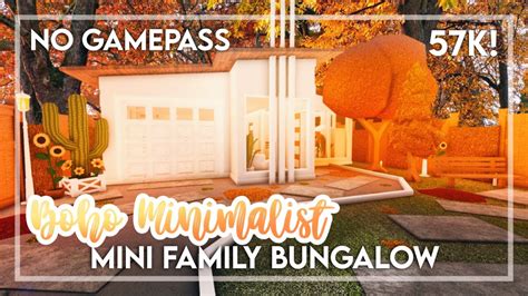 No Gamepass Boho Minimalist Autumnal Mini Bungalow Speedbuild And Tour