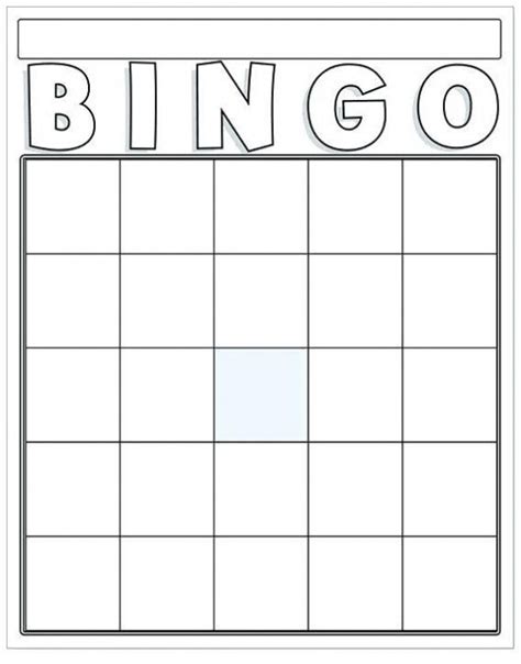 Blank Bingo Card Template Microsoft Word Intended For Blank Bingo