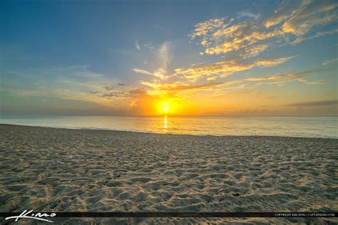 Riviera Beach City Park Sunrise Over Singer Island Hdr Photography By