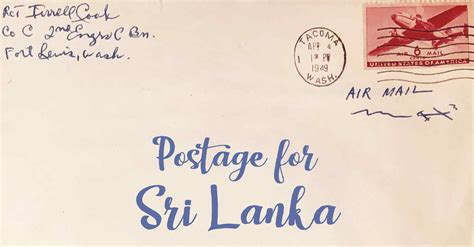 Postage To Sri Lanka How To Send A Letter To Sri Lanka