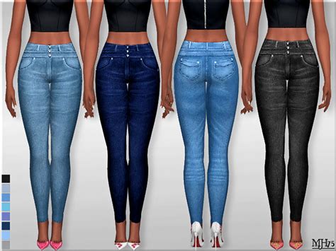 The Sims Resource S4 High Waist Skinny Jeans 2