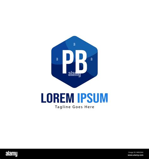 Logo Pb Initial Modèle Avec Cadre Moderne Lettre Pb Minimaliste Design