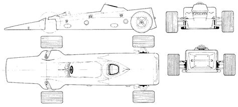 1968 Lotus 56 Coupe Blueprints Free Outlines