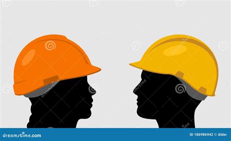 Construction Helmets Stock Illustrations 1395 Construction Helmets