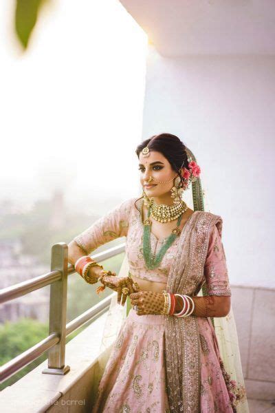 An Elegant And Fun Delhi Wedding With A Bride In Stunning Pastels Bridal Looks Bride Portrait