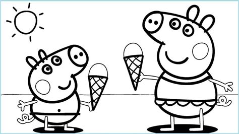 Peppa houdt van ijs tekenfilm | peppa pig nederlands compilatie nieuwe ⭐veel plezier vergeet je niet in te schrijven peppa is een schattig en ondeugend klein varkentje die samenwoont met haar kleintje broertje george, mama big en papa big. Kleurplaat Peppa Pig Ijsjes