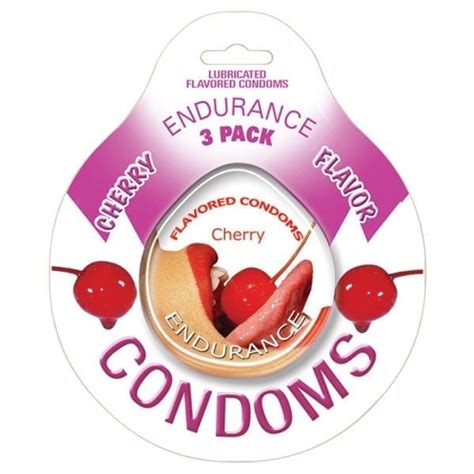 Endurance Condoms Cherry 3 Pack Kkitty Products