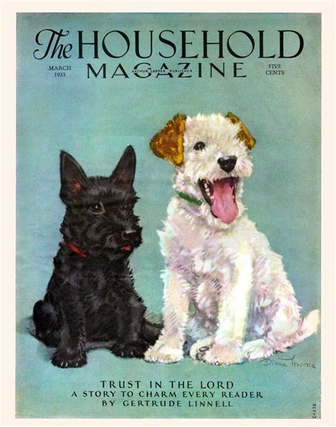 Household 1933 03 Dog Illustration Vintage Dog Dog Art