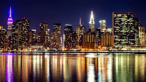 New York City Night View Hd Wallpaper - Windows 10 Wallpapers 152