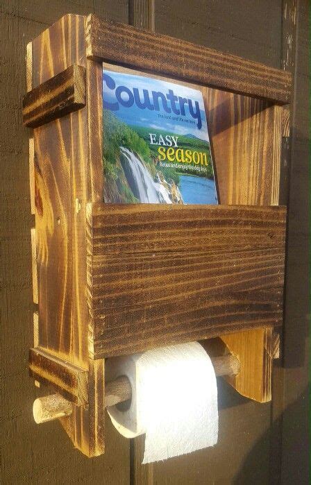 Double Toilet roll holder and magazine holder.