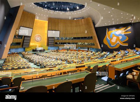 Interior Of The United Nations General Assembly May 21 2012 In New