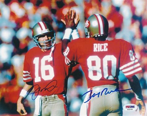 Joe Montana Jerry Rice 49ers Signed 8x10 Photo Autograph Auto Ae02109