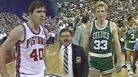 Angriest Larry Bird Ever Vs Bill Laimbeer And Dennis Rodman 1987