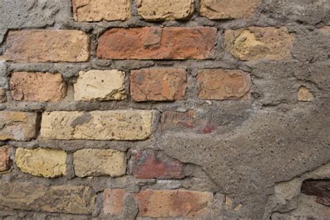 Stone Wall With Old Bricks Of The Acient Castle Stock Photo Image Of