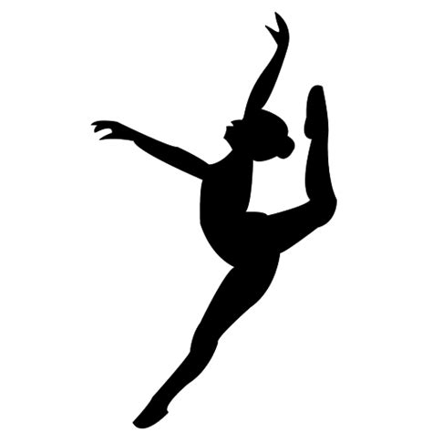 Ballet Dancer Silhouette Pointe Technique Leap Png Download 500500