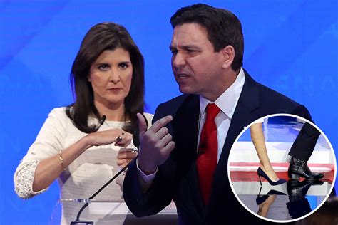 Ron Desantis Heels Compared To Nikki Haleys In Republican Debate Photos