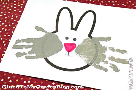 Handprint Bunny Craft For Kids Free Template Images