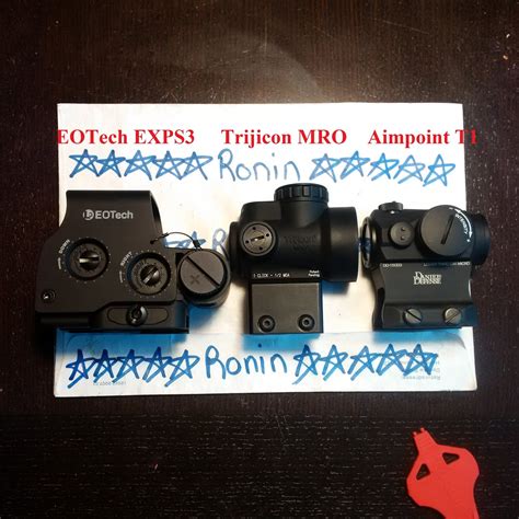 Ronin Tacticals New Site Comparison Of Trijicon Mro Aimpoint T1 And