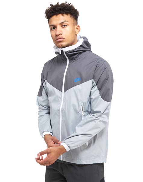 Nike Synthetic Windrunner Jacket In Dark Greywhite Gray For Men Lyst