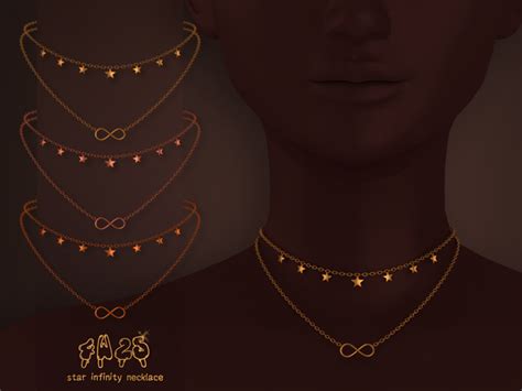 Star Infinity Necklace 4w25 On Patreon Sims 4 Necklace Sims 4
