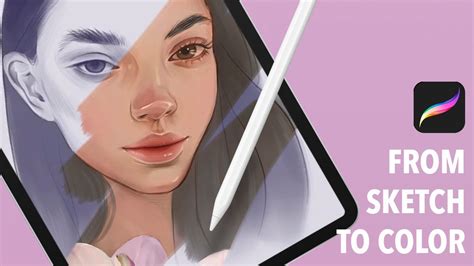 How To Color Your Sketch In Procreate Tutorial By Haze Long Youtube