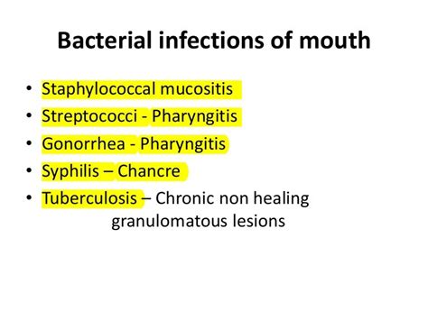 Bacterial Infections Of Mouth