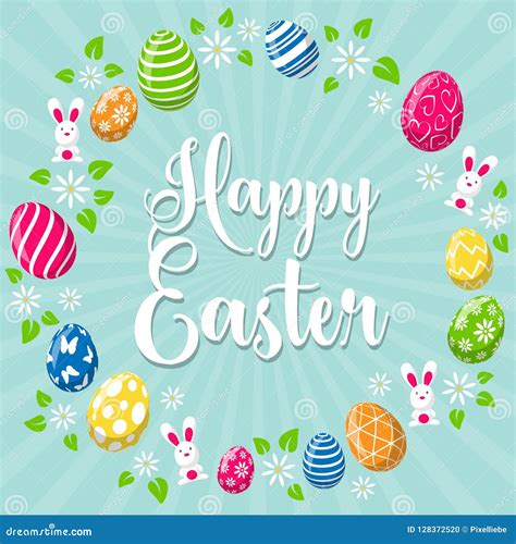 Happy Easter Background Card Vector Stock Vector Illustration Of