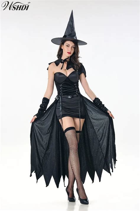New Women Halloween Cosplay Costume Medieval Renaissance Adult Witch