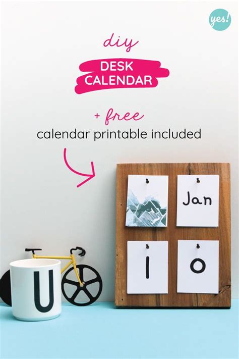 Diy Desk Calendar With A Free Calendar Printable Yes We Made This