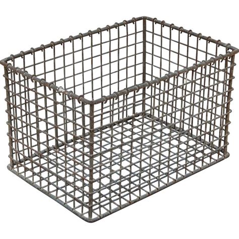 1375 X 925 X 8 Vintage Heavy Gauge Metal Wire Crate Basket Wire
